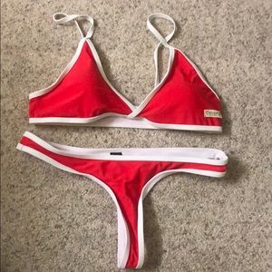 Red CHOOKS boutine Bikini
